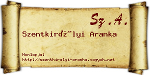 Szentkirályi Aranka névjegykártya
